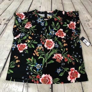 Black Floral Top Plus Size 1X Rachel Roy Nordstrom